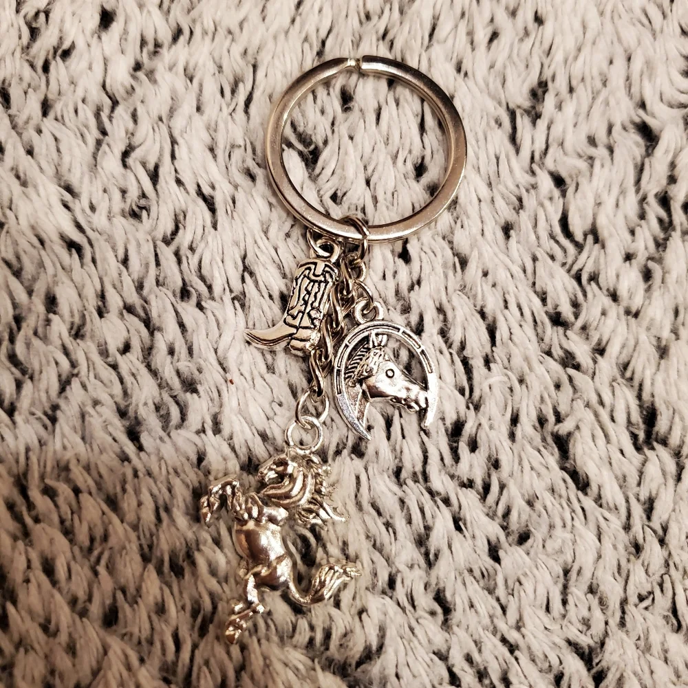 Silver Horse Keychain